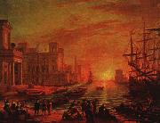 Claude Lorrain Seaport at Sunset china oil painting reproduction